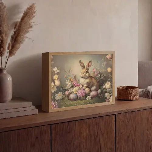 Haas - Stilleven - Bloemen Light Box met batterij (Wandlamp) middel -sfeer2