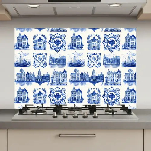 Huizen - Schepen - Blauw keuken achterwand spatscherm klein 900 -3d_website