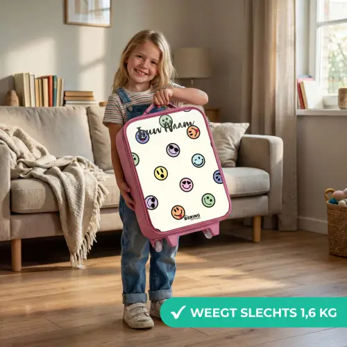 Speelse smiley-mix Kinderkoffer - Roze klein -sfeer2_NL