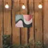 Abstract - Golven - Sierlijk - Roze tuinposter los doek klein -sfeer1