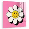 Smiley - Bloem - Roze plexiglas 5mm klein -zzzproduct_nieuw