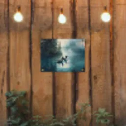 Bos - Water - Eenden - Mistig tuinposter los doek klein -sfeer1