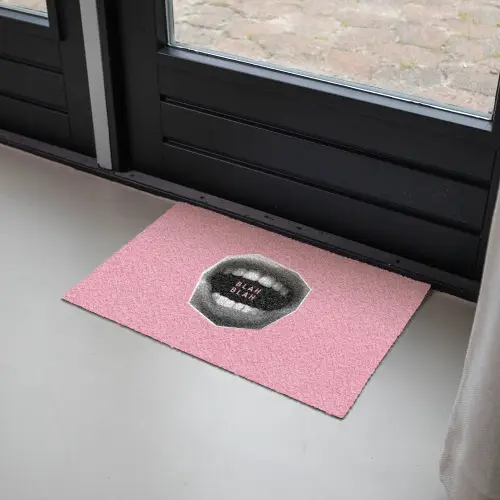 Mond - BLAH BLAH - Roze Deurmat klein -sfeer2