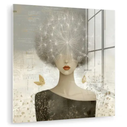 Pluis - Vrouw - Beige plexiglas 5mm klein -zzzproduct_nieuw