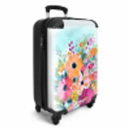Bloemen - Kleuren - Boeket - Natuur NBS - Handbagage koffer - Unisex middel -productfoto_3d