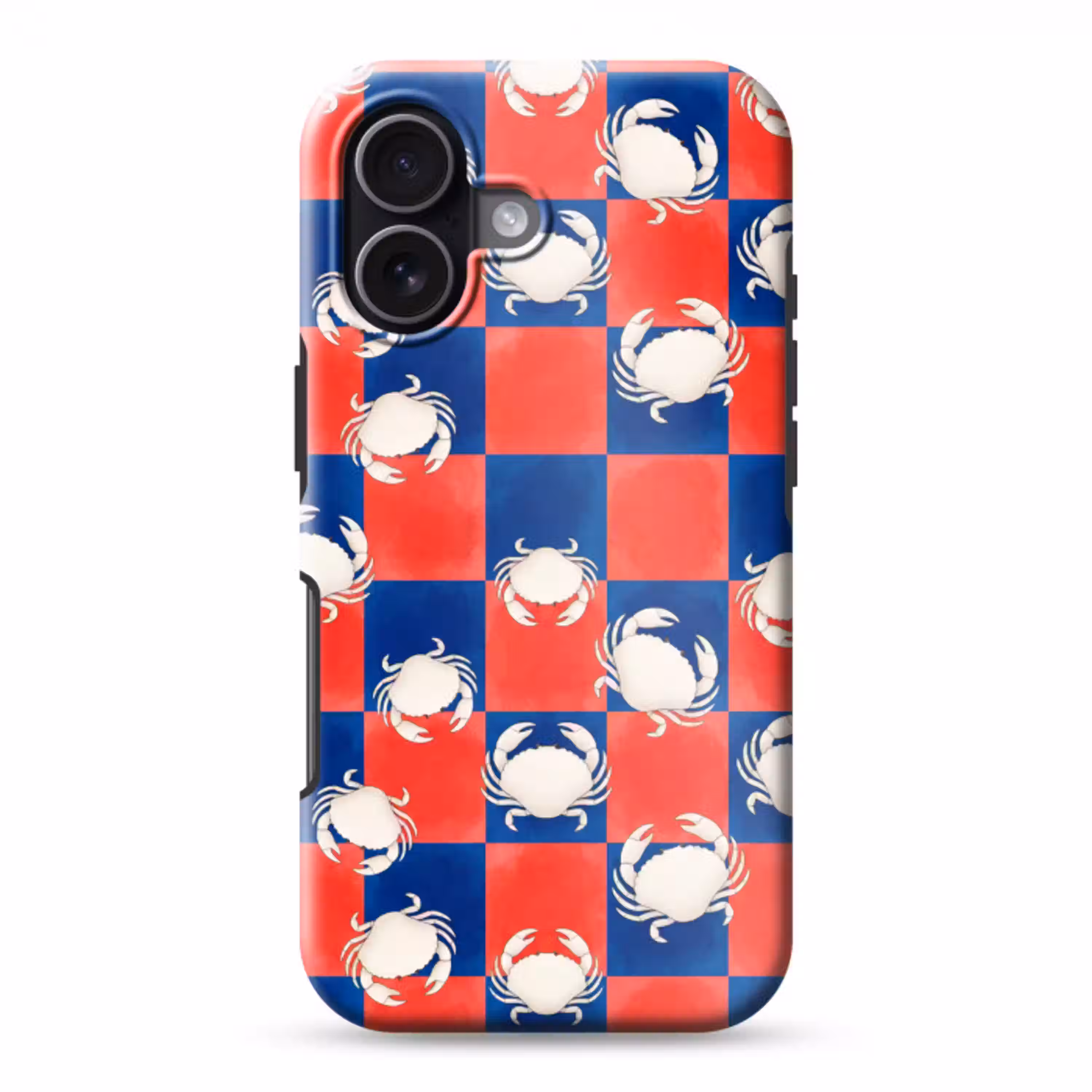 Patroon - Zeeleven - Rood - Blauw - Abstract Toughcase MagSafe Apple iPhone 17 klein -3d