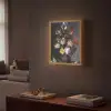 Bloemen in een vaas met schelpen en insecten - Balthasar van der Ast Light Box met batterij (Wandlamp) middel -sfeer1