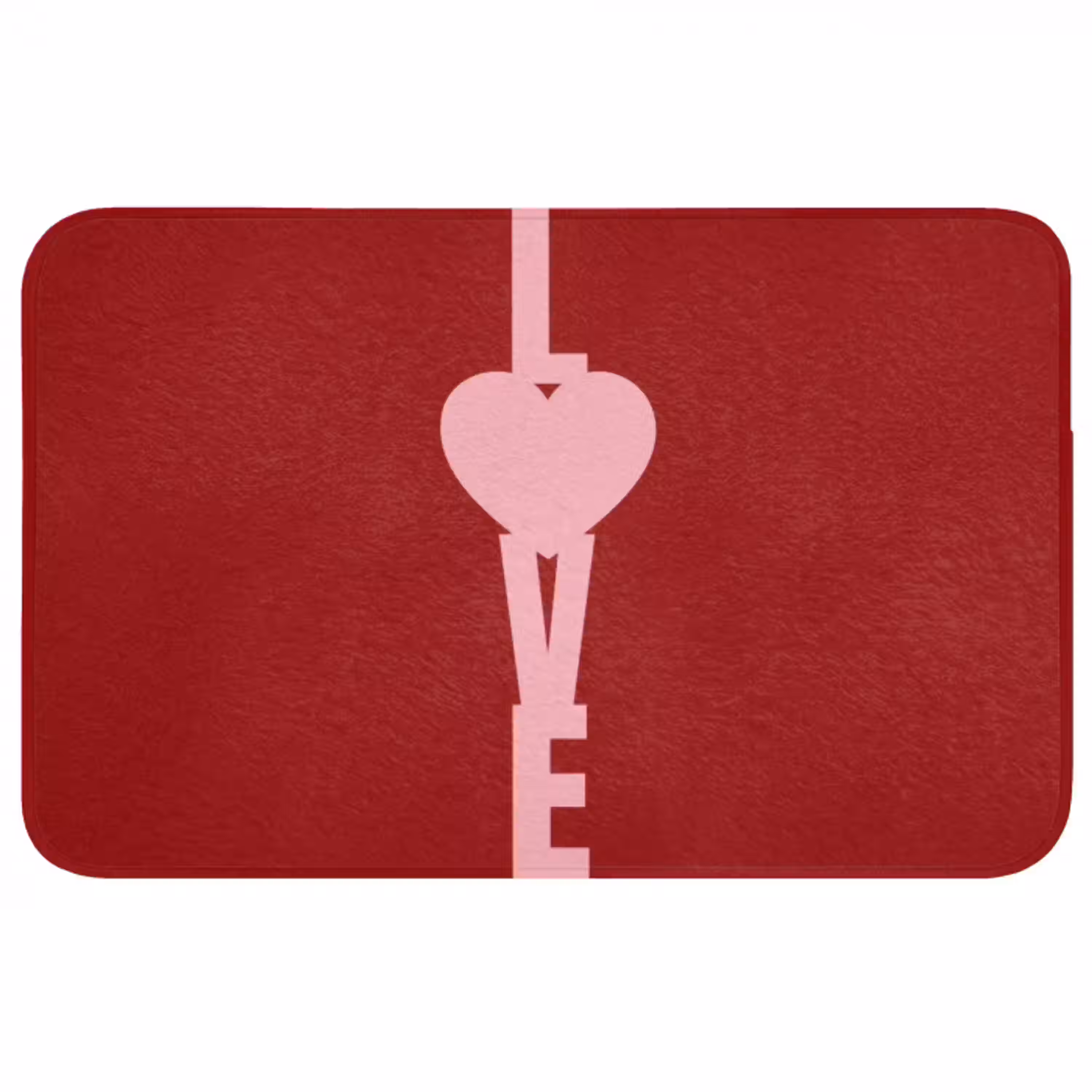Love - Hart - Rood Badmat middel -3d