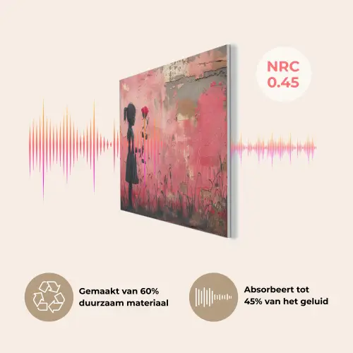 Graffiti - Meisje - Roze - Street art - Roos - Banksy PET vilt klein -USP_NL