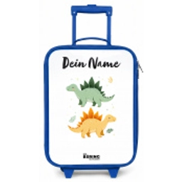 Dinos - Dieren - Groen - Oranje Kinderkoffer - Blauw klein -zz3dotto