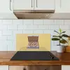 Pizza - Doos - Salami - Illustratie keuken achterwand spatscherm klein -sfeer2