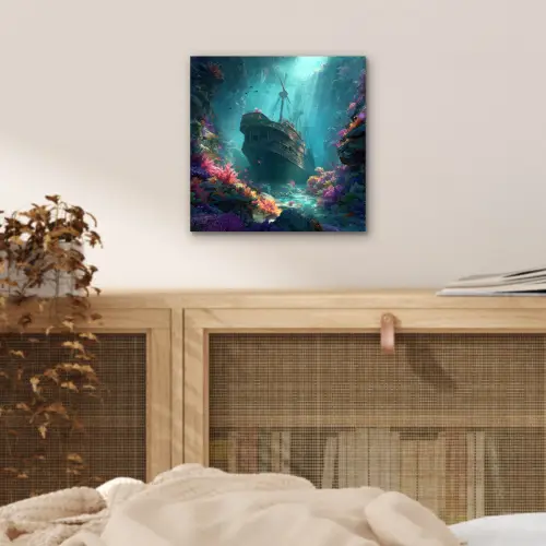 Schip - Hout - Koraalriffen - Zonlicht aluminium wit klein -sfeer3