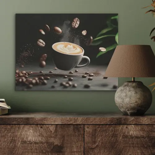 Cappuccino - Kop - Bonen - Bruin PET vilt klein -sfeer2