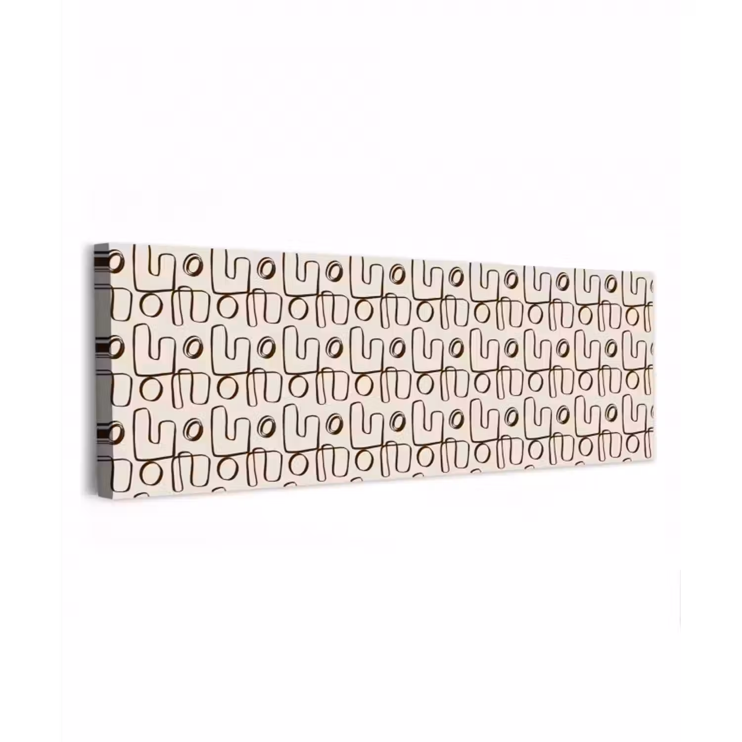 Leinwandbild - Linien - Beige - Muster - Dunkelbraun