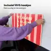 Strepen - Rood - Try again Inductie beschemer met haakjes klein -ky-ophangen-nl