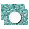 Palmbladeren - Sierlijk - Blauw - Groen Placemat vinyl groot 368 -zzsfeer2_Kitchenyeah-website