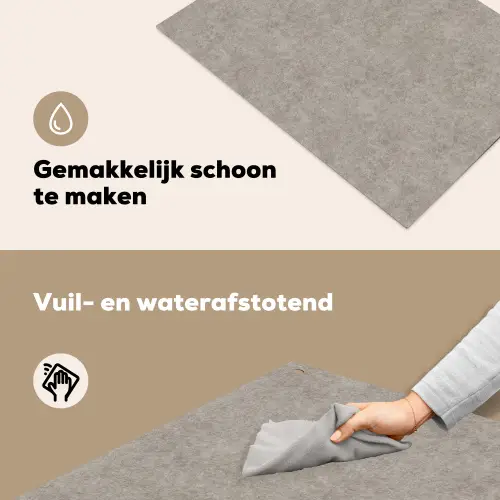 Patroon - Beton - Grijs Inductie beschemer met haakjes klein 777 -ky-schoon-nl