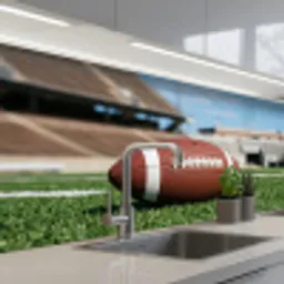 Football - Veld - Stadion - Sport keuken achterwand 2 middel -3d_schuin