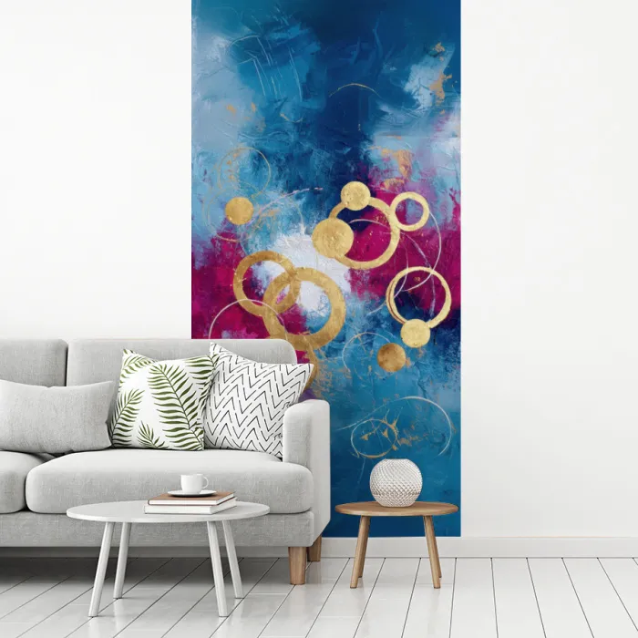 Cirkels - Goud - Abstract fotobehang vinyl groot -woonkamer