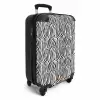Zwart wit zebrapatroon met golvende strepen NBS - Handbagage koffer - Volwassenen Unisex middel -productfoto_3d