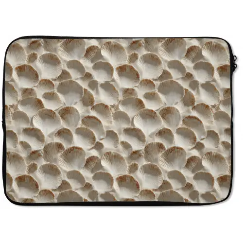 Schelpen - Waaiervorm - Wit laptophoes neopreen klein 279 -zkaufland3dotto