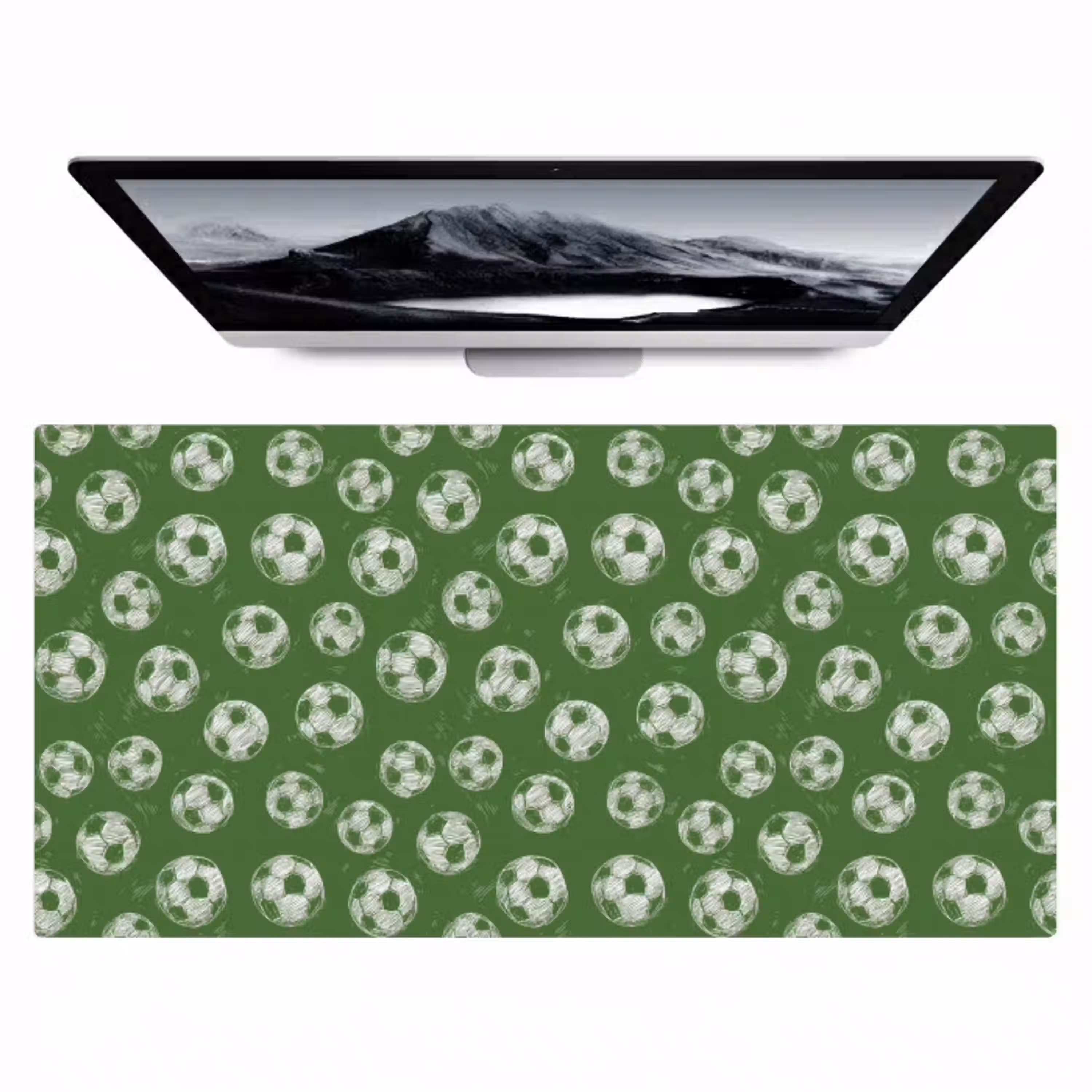 Voetbal - Sport - Groen Muismat XXL klein 681 -zzz3d