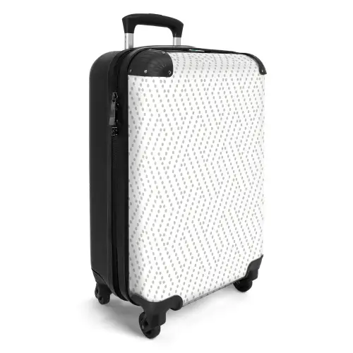 Grafisch - Patroon - Modern - Stippen NBS - Handbagage koffer - Kinderen Unisex middel 644 -productfoto_3d