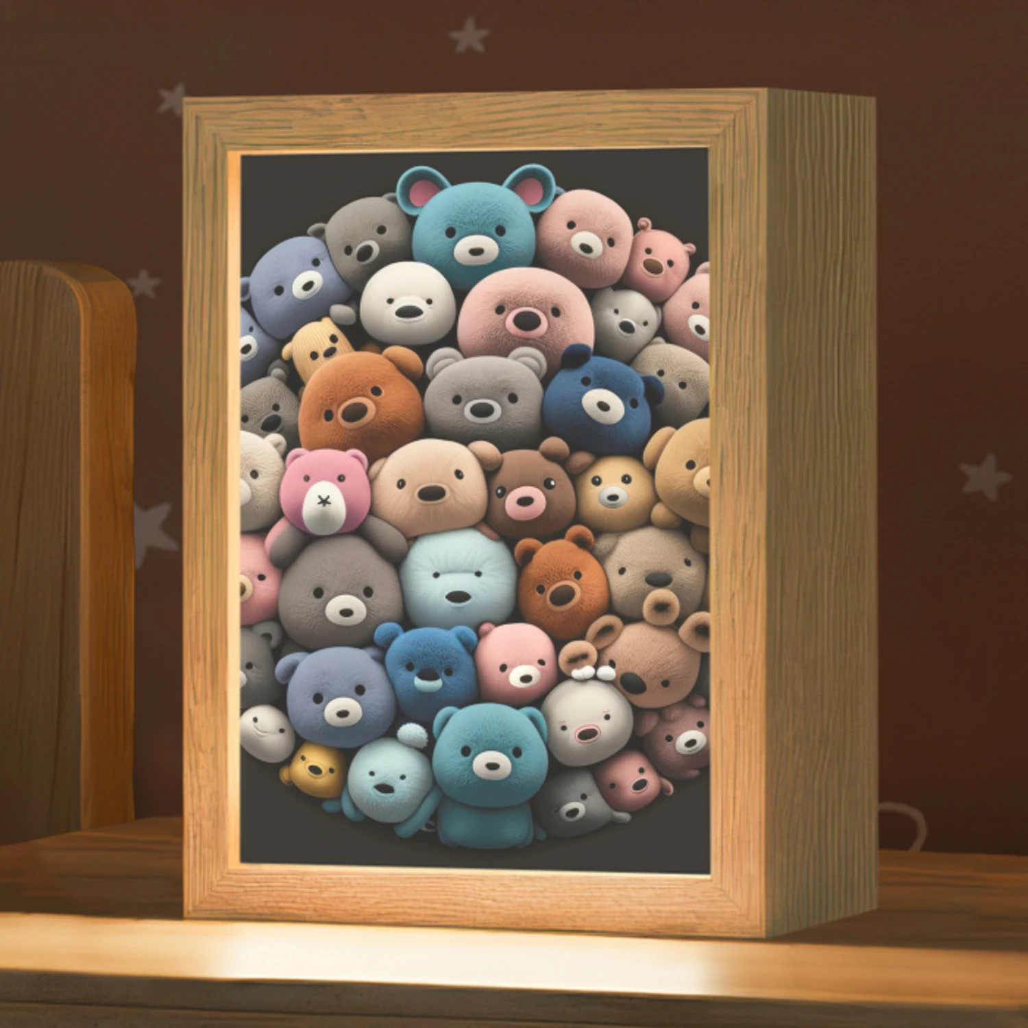 Teddybeer - Knuffel - Dieren - Meisjes - Jongens Light Box met kabel klein -zzz_3d_website