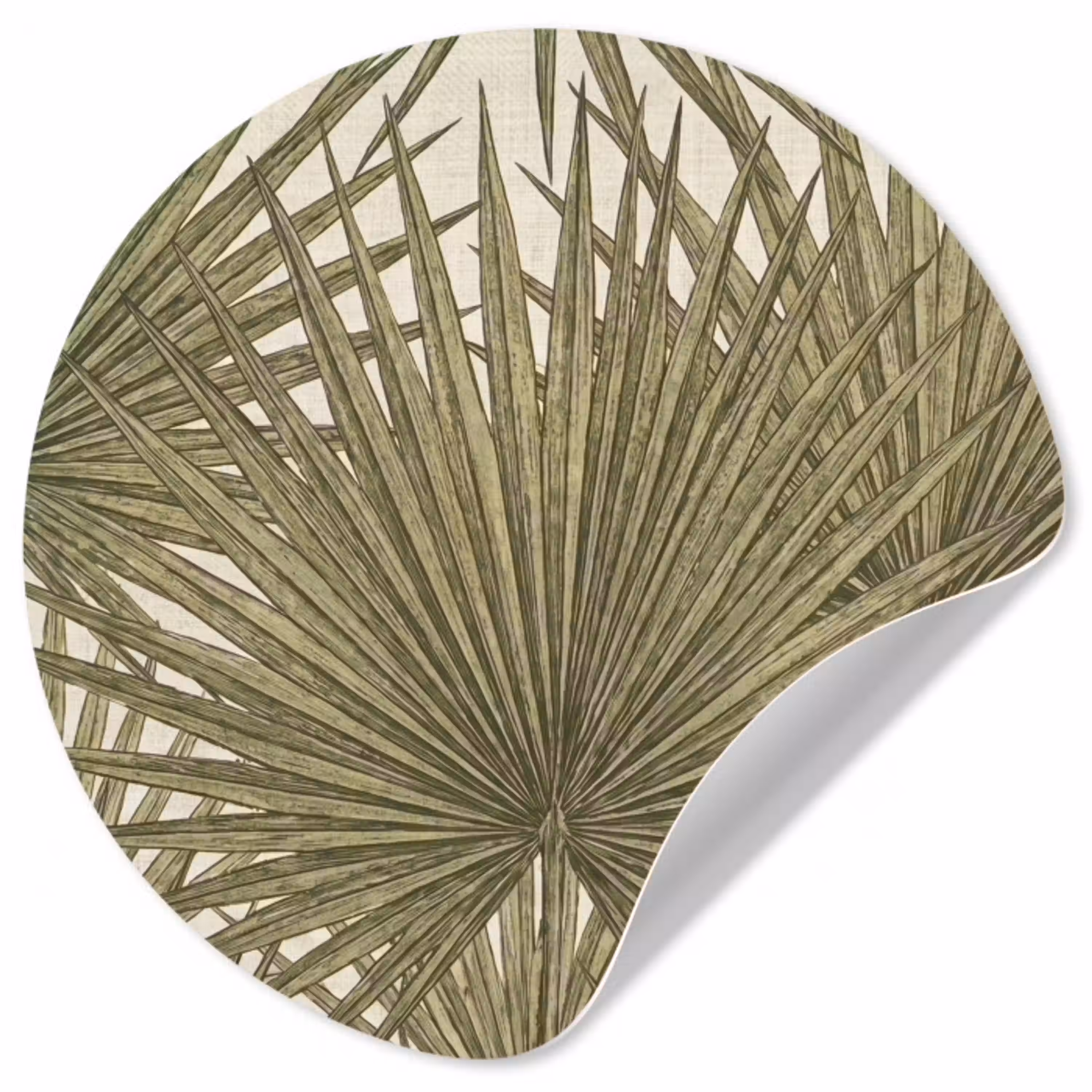 Blad - Tropisch - Patroon - Natuur - Groen Wandcirkel behangsticker klein -3d