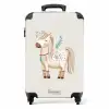 Bohemian paard in beige tinten NBS - Handbagage koffer - Kinderen Unisex middel -productfoto_recht