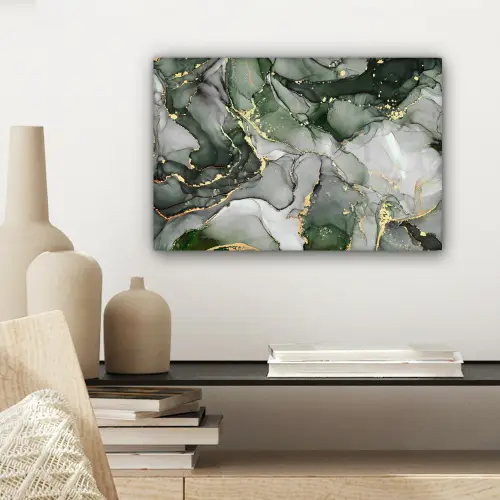 Luxe - Marmer - Groen canvas 2cm klein -sfeer6
