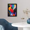 Bloemen - Bladeren - Abstract - Rood fotolijst zwart zonder passe partout klein -sfeer4