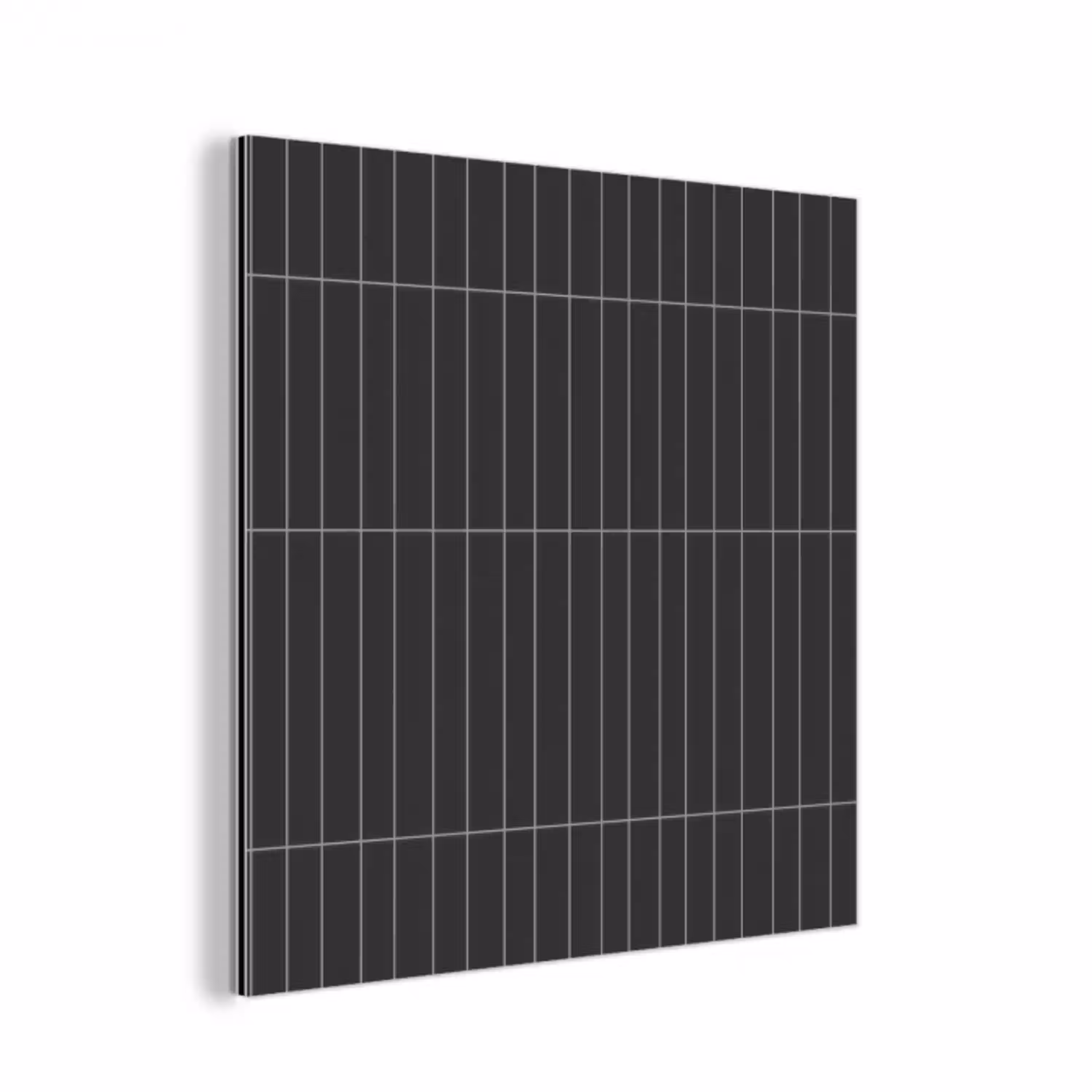 Verticaal - Wandtegel - Donkergrijs aluminium wit klein 46 -3d