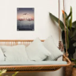 Flamingo - Hart - Zee - Romantisch tuinposter los doek klein -sfeer7