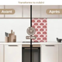 Waaier - Motief - Terra keuken achterwand 2 middel 865 -voor-na2_FR