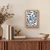Bladeren - Klimop - Donkerblauw Light Box met kabel (Tafellamp) klein -sfeer2