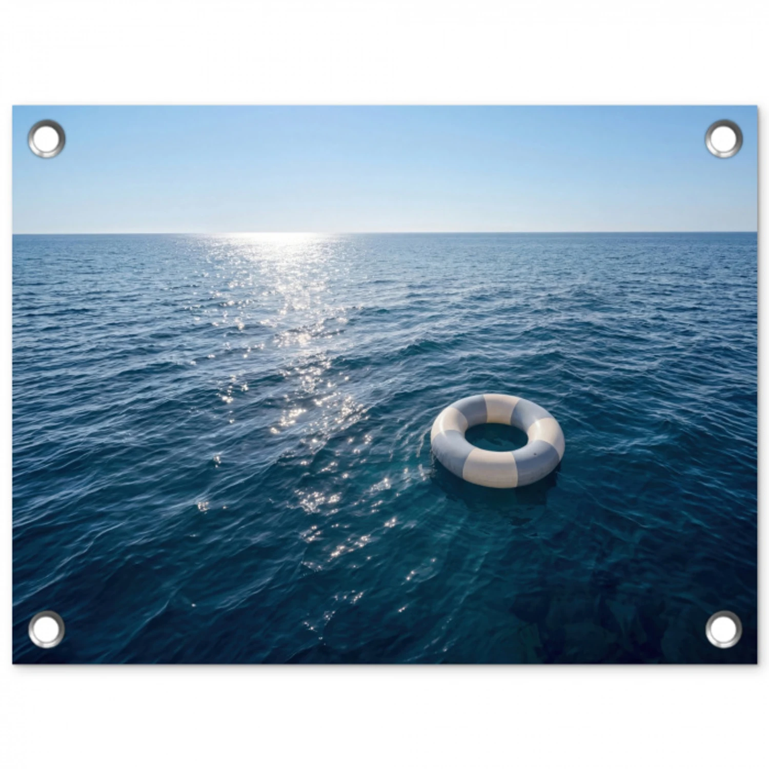 Oceaan - Zwemband - Horizon tuinposter los doek klein -3d