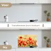 Klaprozen - Bloemen - Rood - Bloemenveld keuken achterwand spatscherm klein -voor_na_NL
