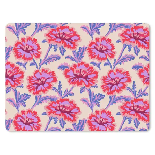 Bloemen - Patroon - Meerkleurig muismat rubber klein 262 -3d