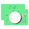 c'est la fucking vie - Groen - Penseelstijl Placemat vinyl groot -zzsfeer2_Kitchenyeah-website