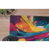 Banen - Golven - Kleurrijk - Abstract muismat rubber klein -closeup