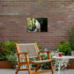 Arend - Hout - Wit - Planten Tuinposter op houten frame 2 cm dik klein -sfeer3
