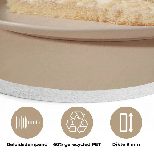 Vanilletaart - Cake - Romig Akoestische PET Vilt - Rond klein -closeup_NL