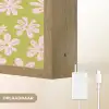 Bloemen - Roze - Getekend - Patroon Light Box met batterij (Wandlamp) middel -USP_websiteoplaadbaarNL