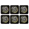 Sardines - Vissen - Rond - Zwart onderzetter kurk middel -3d
