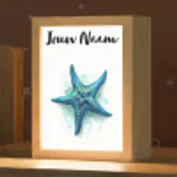 Zeester - Blauw - Spetters Light Box met kabel (Kinderlampje) klein -zzz_3d_website