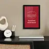 Dieprood - Lijntekening - Tekst - Hamburger fotolijst zwart zonder passe partout klein -sfeer1