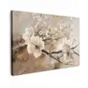 Bloemen - Natuur - Wit - Bloesem - Abstract canvas 2cm klein -z3d