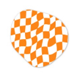Golvend - Patroon - Oranje Wandcirkel Organisch Forex 3mm klein 629 -3d