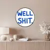 Blauw - Quote - Wit Fotolijst rond zonder passe partout klein -sfeer3